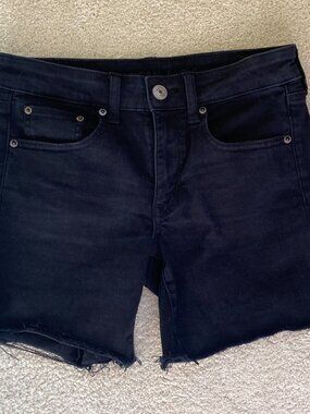 AMERICAN EAGLE black jean cutoff shorts, sz 8
